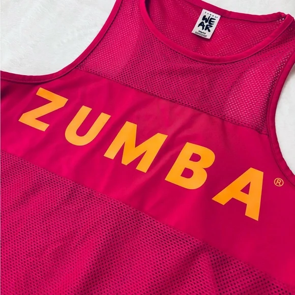 Zumba Pink and Orange Tank Top - Picture 2 of 6